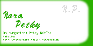 nora petky business card